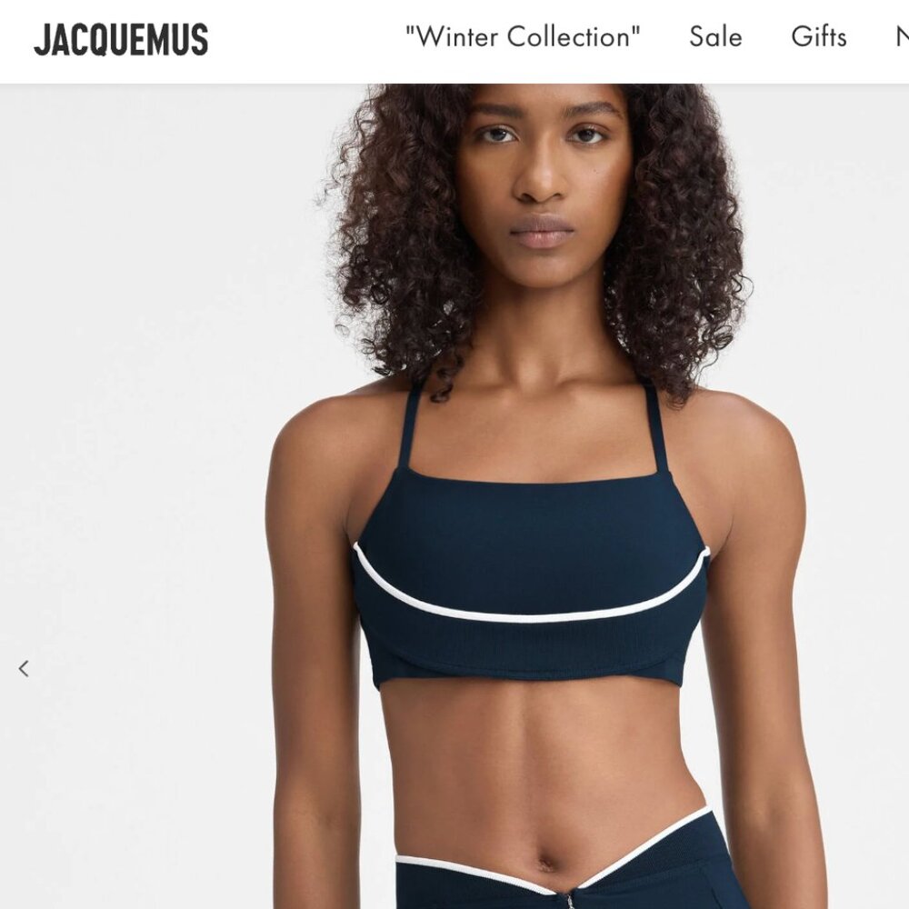 NWT The JACQUEMUS+NIKE Dark Navy bra